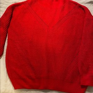 Boutique Bright Red Oversized Sweater